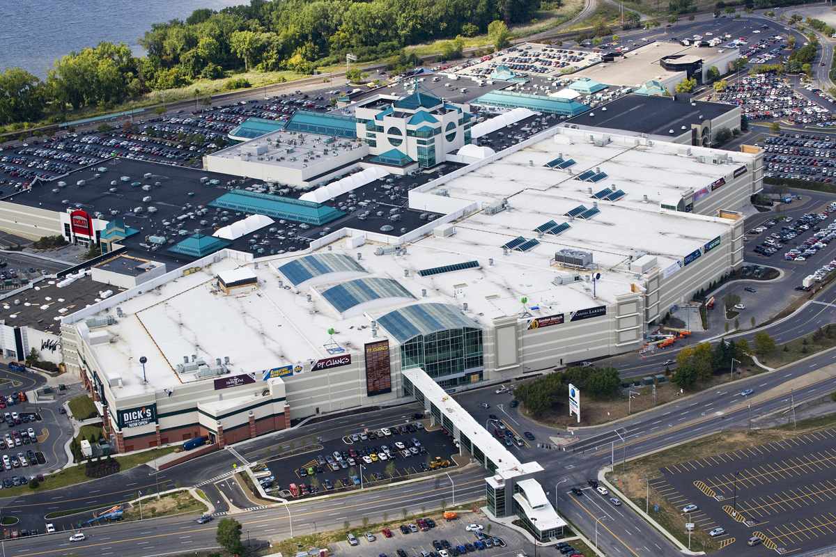 Aerial view of Destiny USA mall